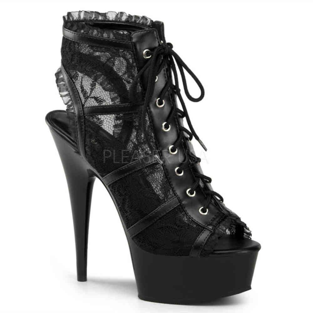 Pleaser - DELIGHT696LC Platform heels - Black Product image